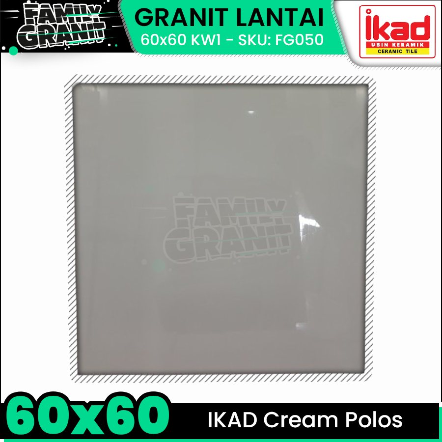 Granit Cream Polos 60x60 IKAD Sepia Beige Lantai Super Glossy KW1