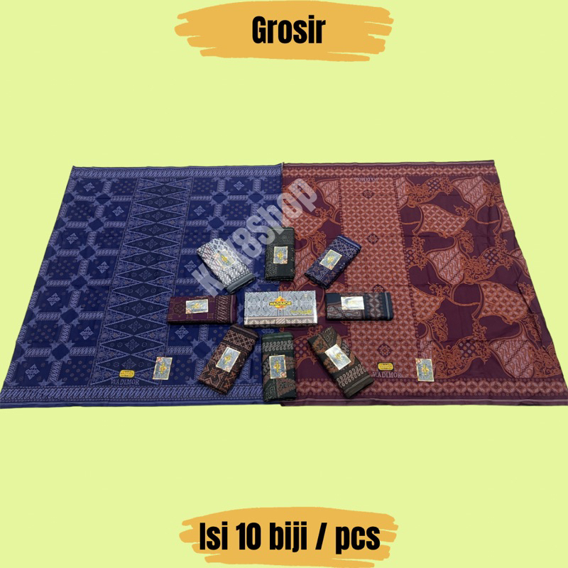 Sarung Dewasa Wadimor Murah Grosir Isi 10 Biji / Pcs motif Jawa Batik Wayang / Bali Kembang Sarung T