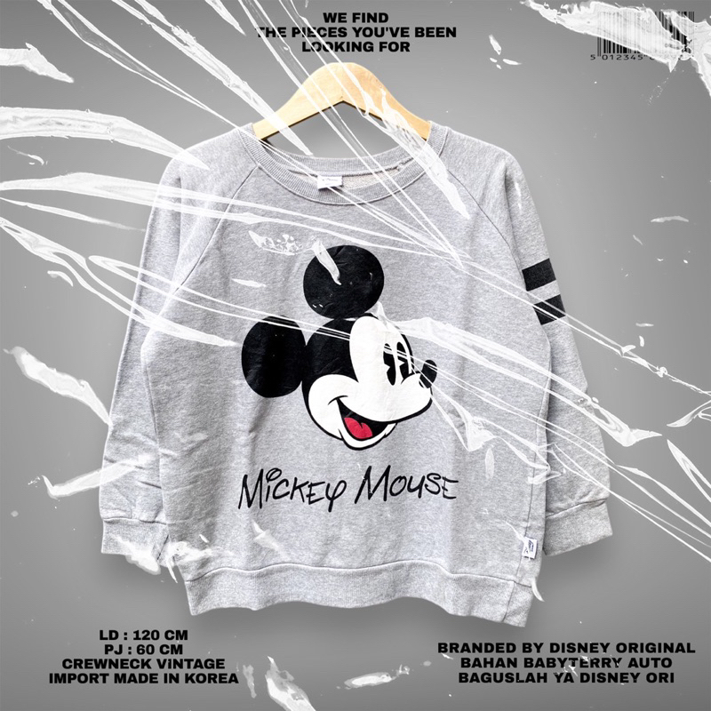 DISNEY ORIGINAL/CREWNECK DISNEY/OVERSIZE SWEATER CREWNECK/DISNEY MICKEY SWEATER CREWNECK ORIGINAL