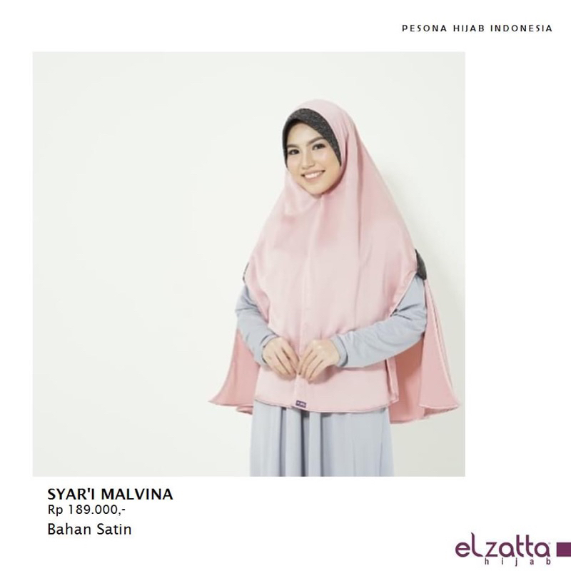 kerudung Bergo Elzatta Syar'i Malvina Sale warna Orange