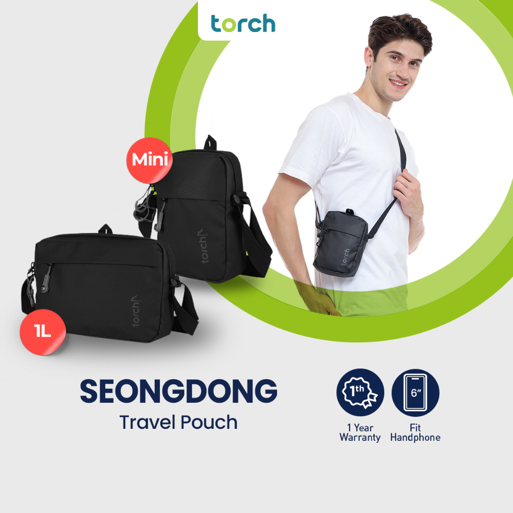 TORCH Seongdong Tas Selempang Bahu Pria Wanita Unisex Ringan Anti Air - Sling Bag Travel Pouch Water