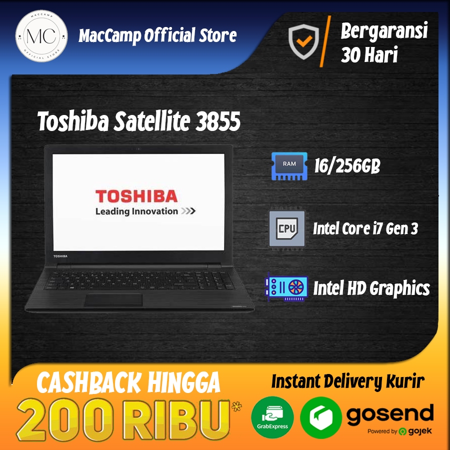 TOSHIBA KIRA / SATELITE 3855 / 5855 / C55-C / C55A / C75-B / Pro L850