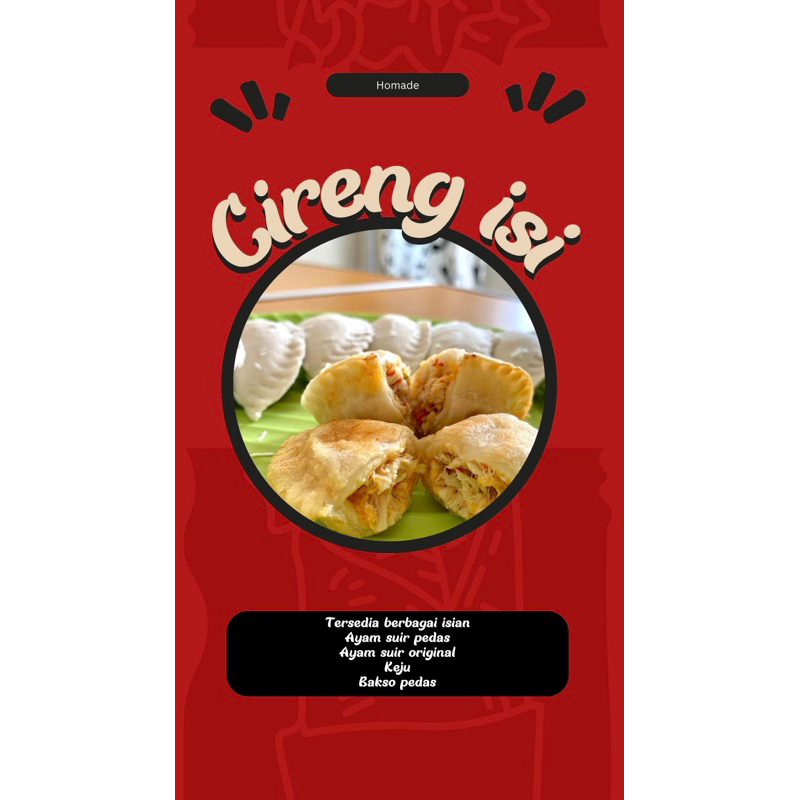 

cireng isi Ayam suir pedas