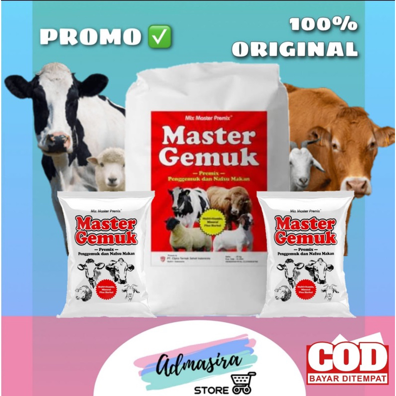 PREMIX PENGGEMUK Kambing Sapi MASTER GEMUK CTS Mineral Penambah Nafsu Makan Mix Master Premix