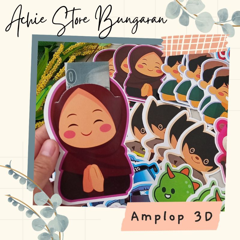

1 lembar ~ Amplop 3D KARAKTER (a) / Amplop Lebaran 2024 / Amplop THR Medium / Amplop THR Lebaran / Angpao / Amplop Lebaran Lucu / Angpao Premium (+)