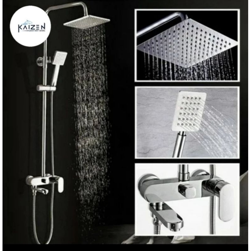 shower tiang kran air panas dingin /Kran bathub kuningan Kamar mandi/shower tiang