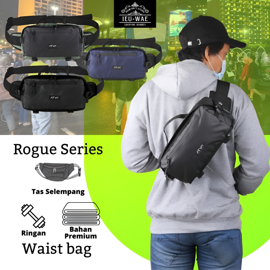 Tas Slempang Selempang Slingbag Waistbag Weistbag Waisbag Waist Weist Belt Hip Belt Bag Hp Ponsel Pr