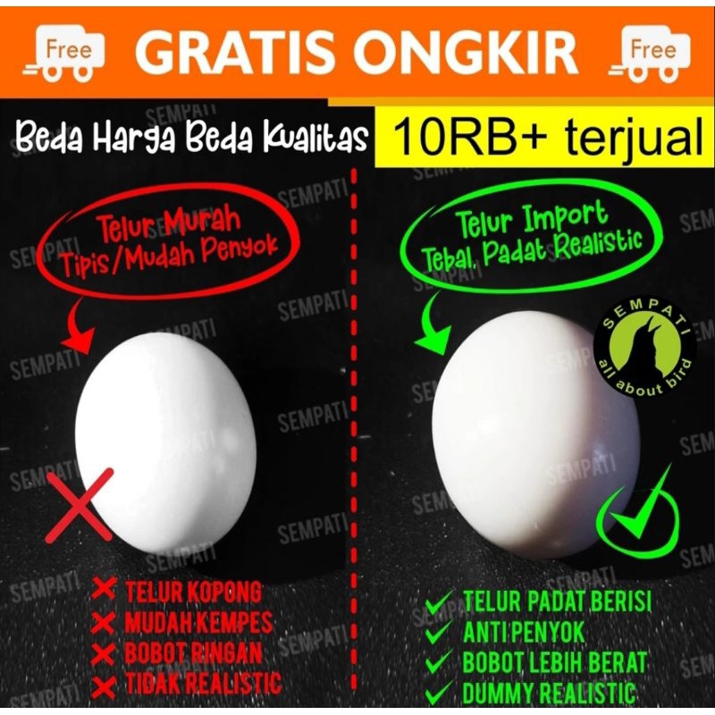 Telur burung merpati palsu mainan telur burung dara padat ganjel telur burung mengeram
