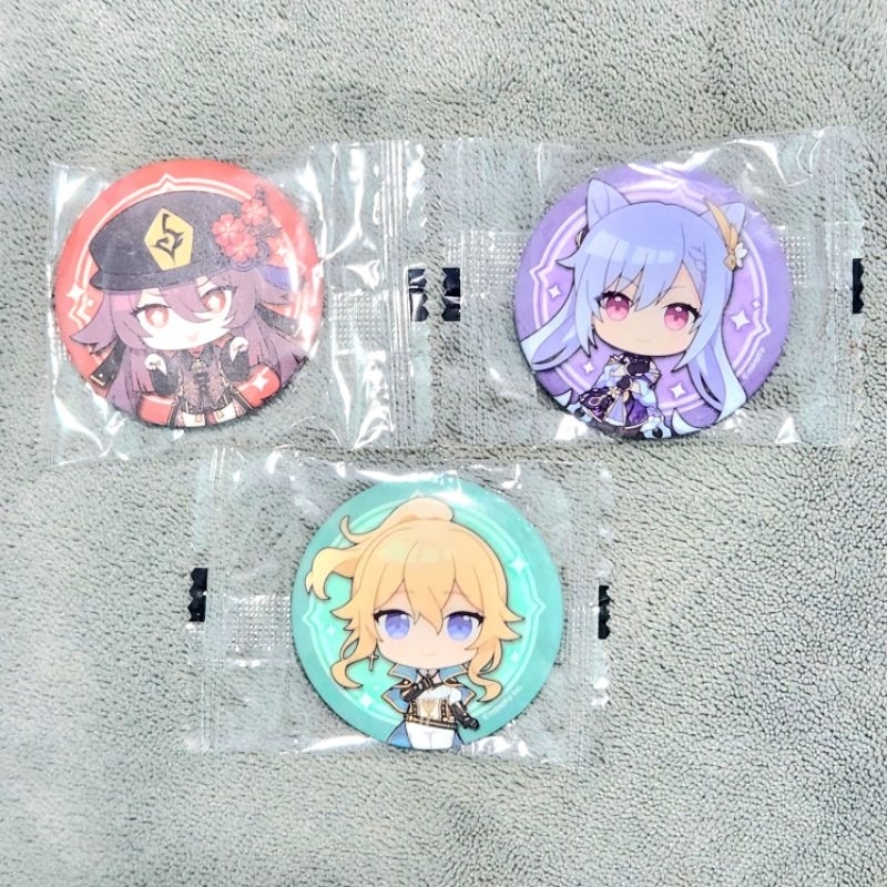 Hu tao / Keqing / Jean - Genshin Impact Capsule Can Badge / Pin Official Bushiroad Hoyoverse / Mihoy