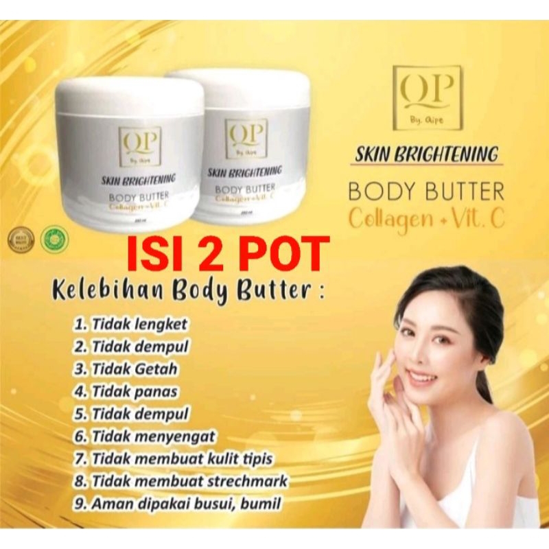 body butter isi 2 pot by qiqi permadi orginal 100%