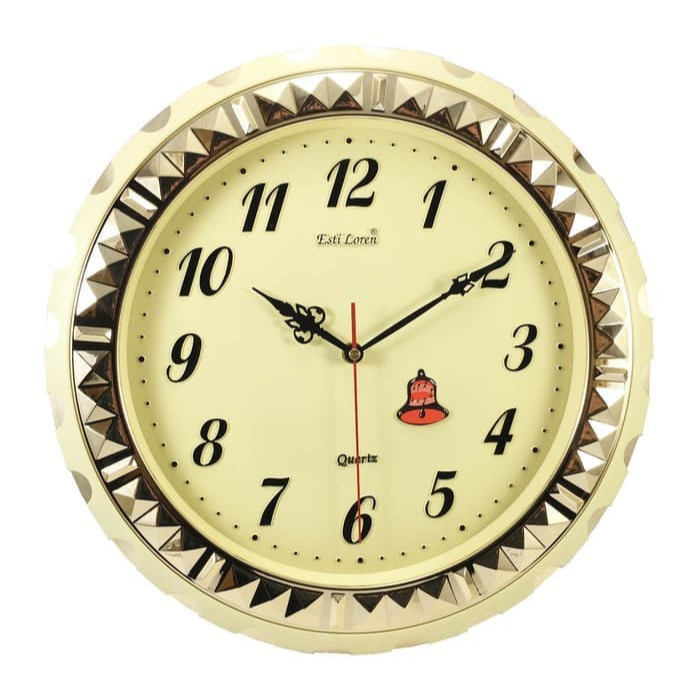 Jam Dinding Esti Loren Bunyi Melody Ukuran Besar Diameter 37cm