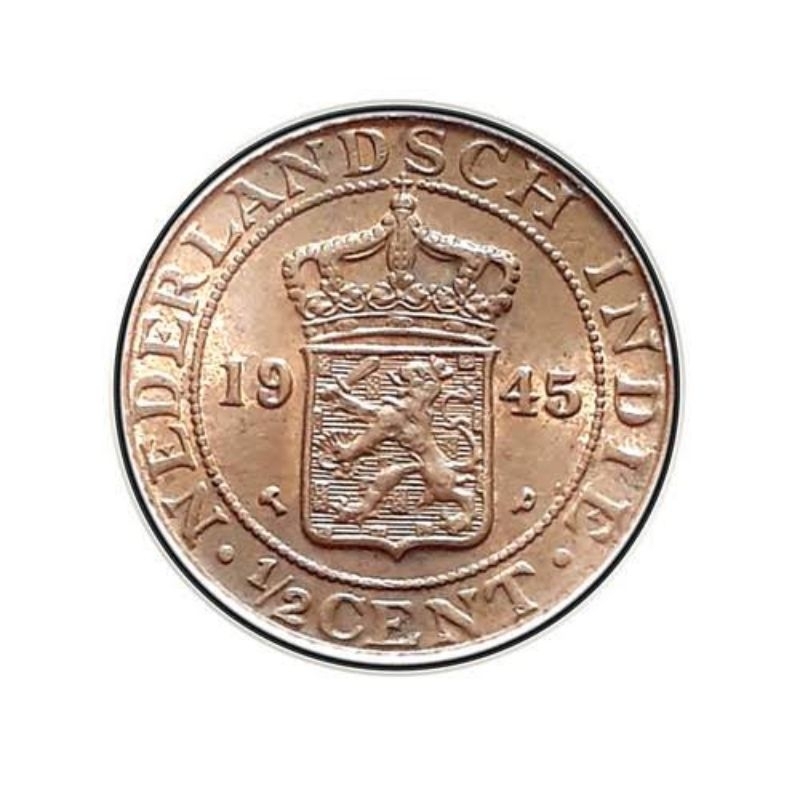 Uang Koin Kuno ½ Sen 1945 LUSTRE/GRESS