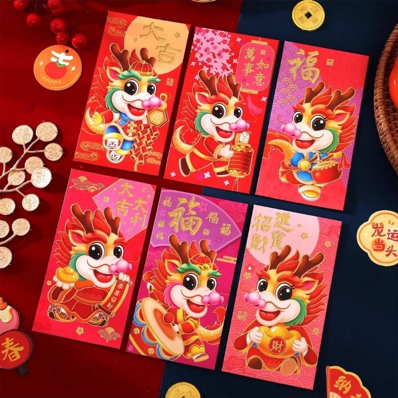 

Hong Bao CNY (1bungkus isi 6) | Angpao Tahun Naga Chinese New Year