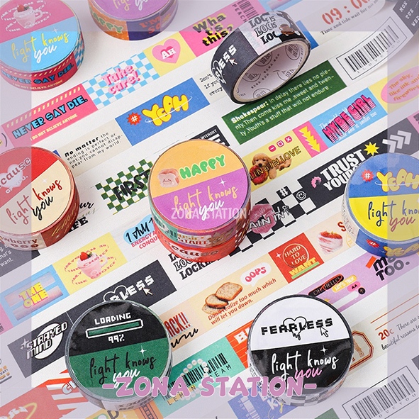

[ZS] 1 Pcs / Washitape Ins Tape Light Tape Decoration Scrapbook