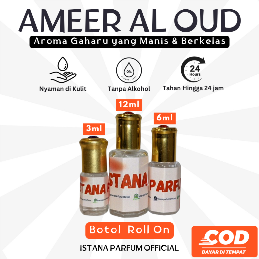 PARFUM AMEER AL OUD - BOTOL ROLL ON BIBIT ORIGINAL SURRATI KUALITAS PREMIUM MURNI ASLI TANPA CAMPURA