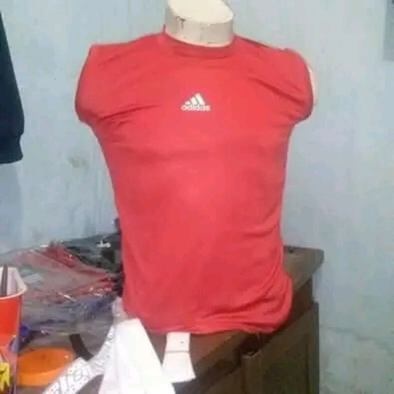 baju singlet lekbong manset baselayer tanpa lengan olahraga  gym  futsal ...