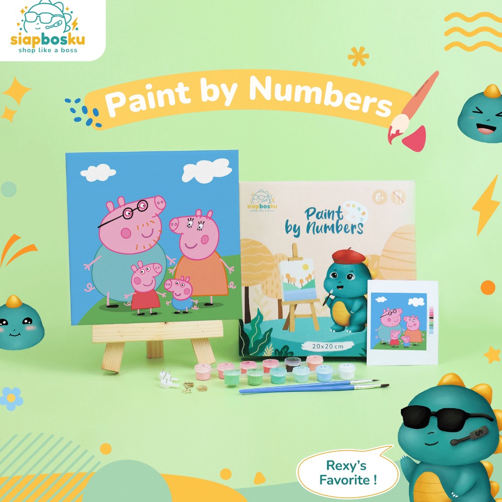 

ART P54N KANVAS LUKIS BINATANG UNTUK ANAK CANVAS PAINTING BY NUMBER FOR KIDS 2x2 CM TERMASUK CAT KUAS FRAME KAYU SIAP LUKIS MOVIE CHARACTER SERIES