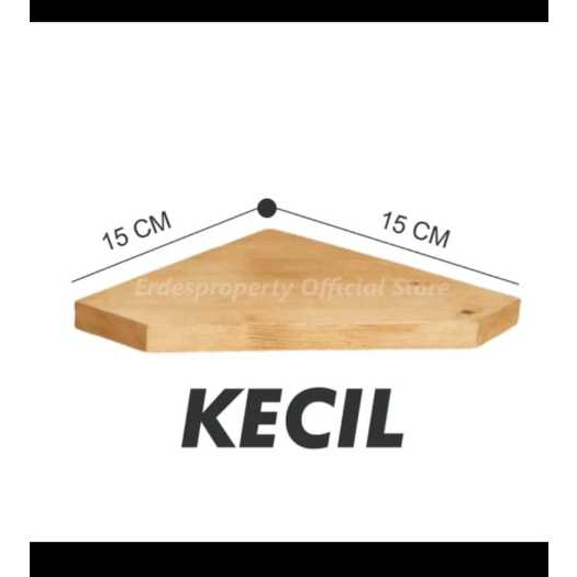 Rak Dinding Kayu Jati Sudut Minimalis