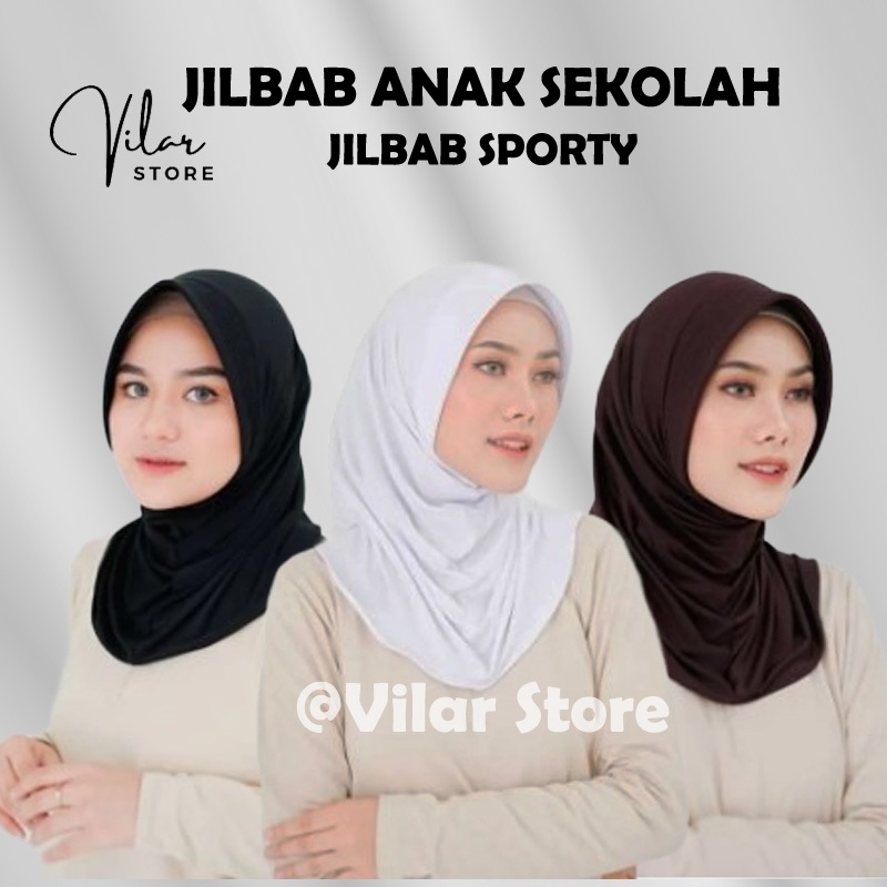 Kerudung Sporty Bergo Jilbab Sport Jilbab Instan Ukuran S M L Sporty Bahan Jersey Menutup Dada