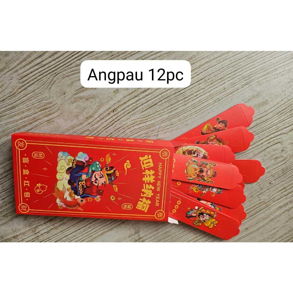 

mrcaisen ANGPAO 12pc 1PAK angpau mini angpau kocok 2024 angpau naga angpau 2024 kertas angpau imlek A008