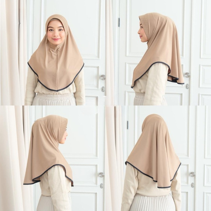 Daily hijab Yasmine instan size M matt jersey || YASMEEN JILBAB INSTAN LIST KOMBI/HIJAB BERGO HAMIDA