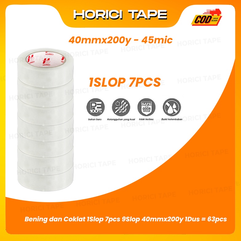 

ART V44R 1 Slop Isi 7 Pcs HORICI TAPE ASLI MURAH SUPER CLEAR 4mm x 2Y LAKBAN BENING DAN COKLAT