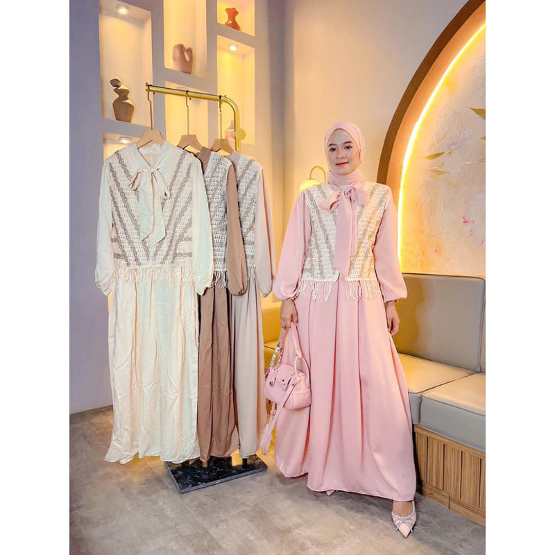 yurie dress Valerie dress gamis vest Korea style dress Korea kekinian