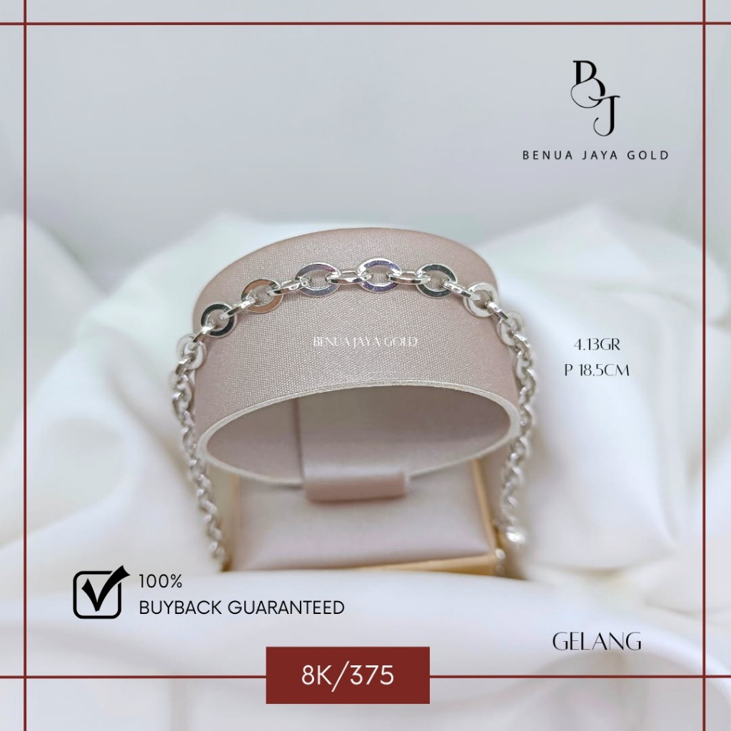 Gelang Rantai Olympic Emas Putih 8K/375