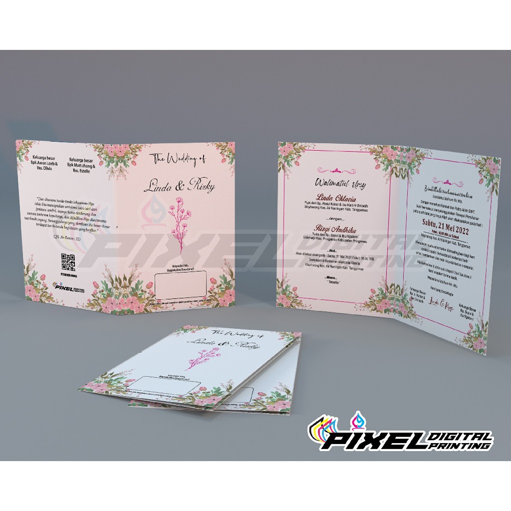 Undangan Pernikahan  | Undangan khitanan | kartu Undangan Pernikahan Elegan Rustic