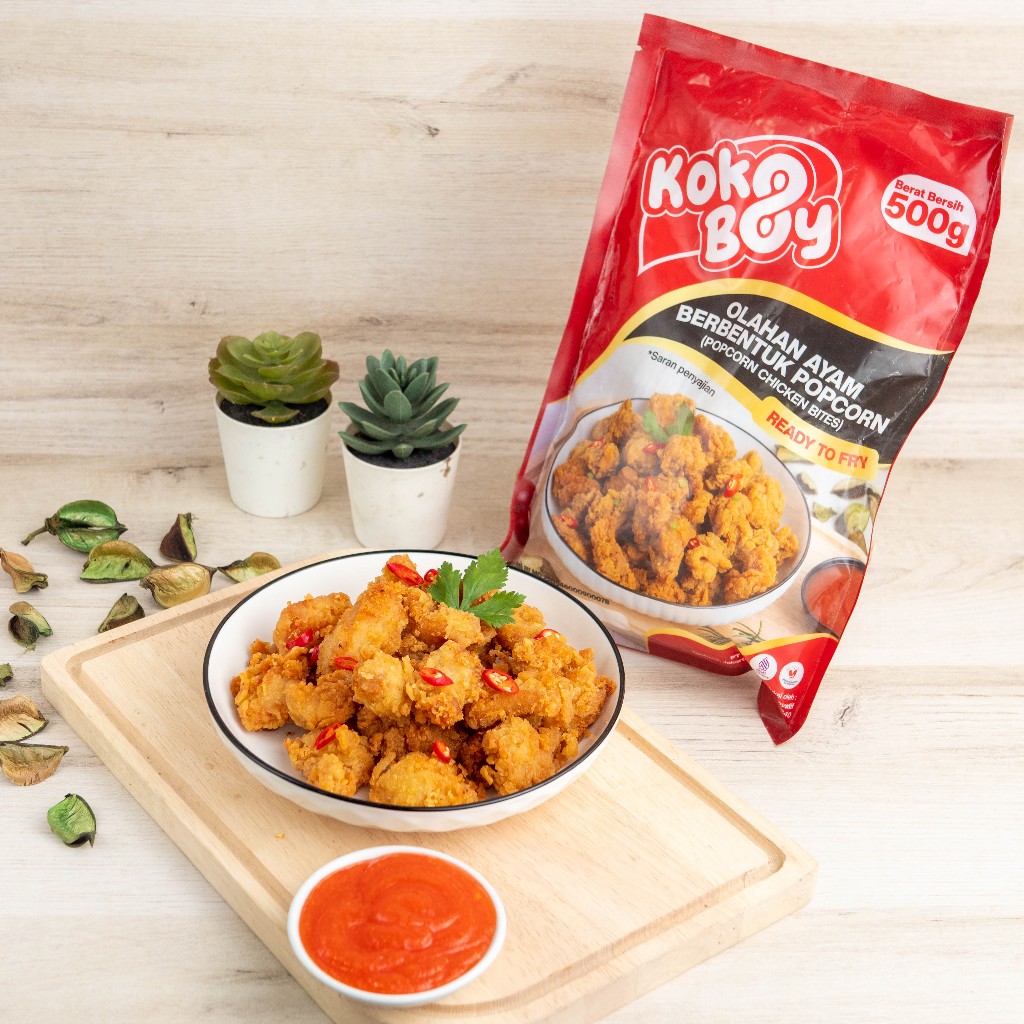 

Si Boy Popcorn Chicken Bites (Olahan Ayam Berbentuk Popcorn) 500gr (Siap Goreng) Halal