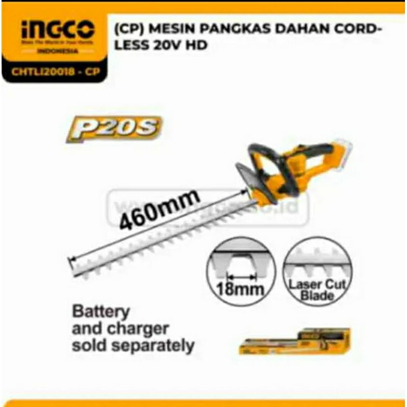 INGCO Mesin Pangkas Dahan Cordless 20V HD CHTLI20018-CP