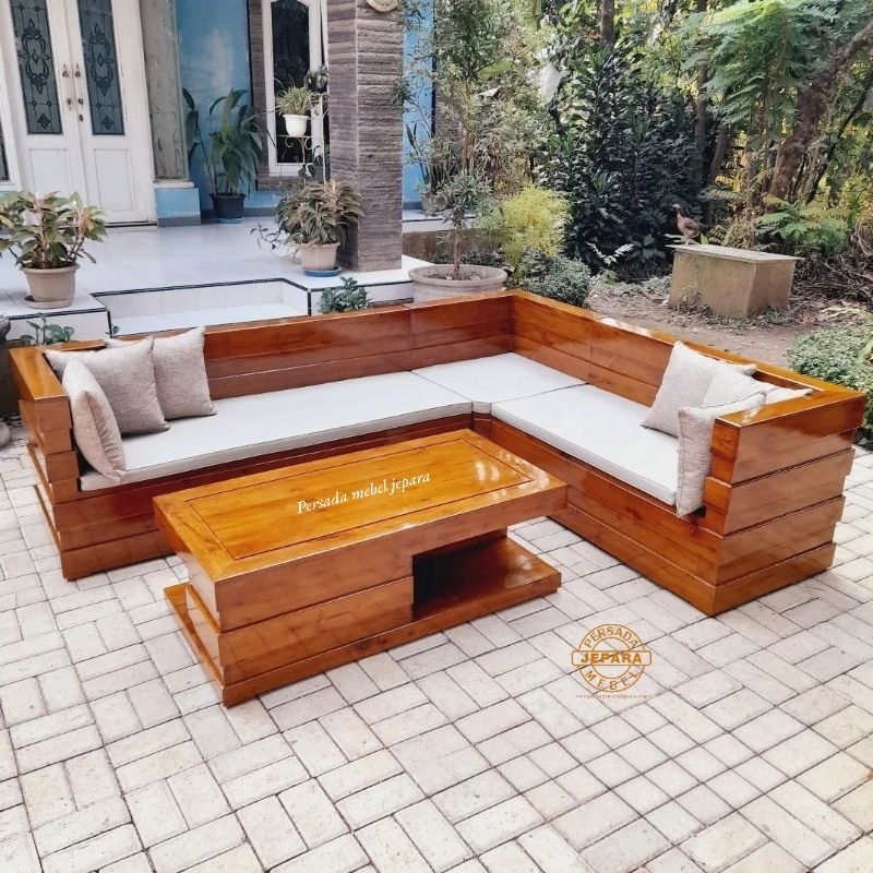 Kursi tamu sudut box / Kursi tamu sudut minimalis / Kursi tamu sudut / Kursi tamu jati / Kursi tamu