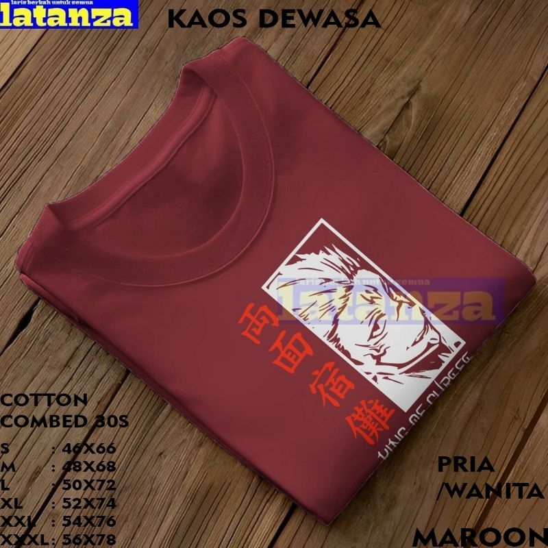 SUKUNA. KAOS ANIME SUKUNA. KAOS OBLONG PRIA WANITA. KAOS ANIME PRIA WANITA