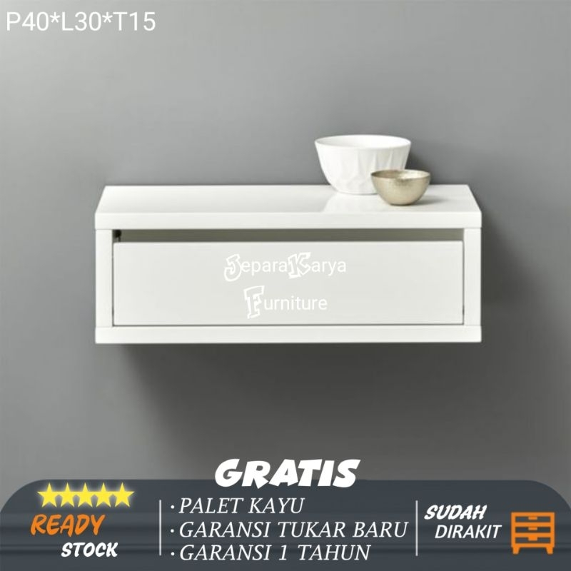 Nakas Gantung Dinding Minimalis (NG01) Nakas Melayang Rak Dinding