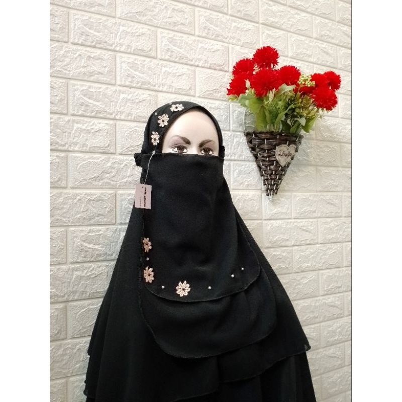 jilbab set cadar/kerudung cadar anak