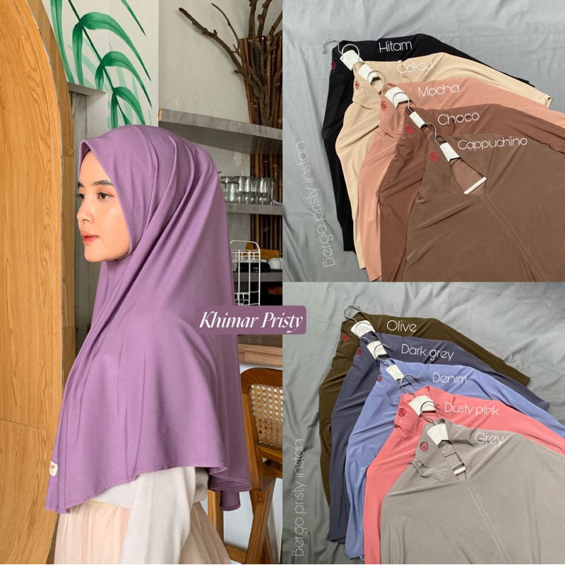 Khimar pristy bergo nonpet jersey premium hijab arafah