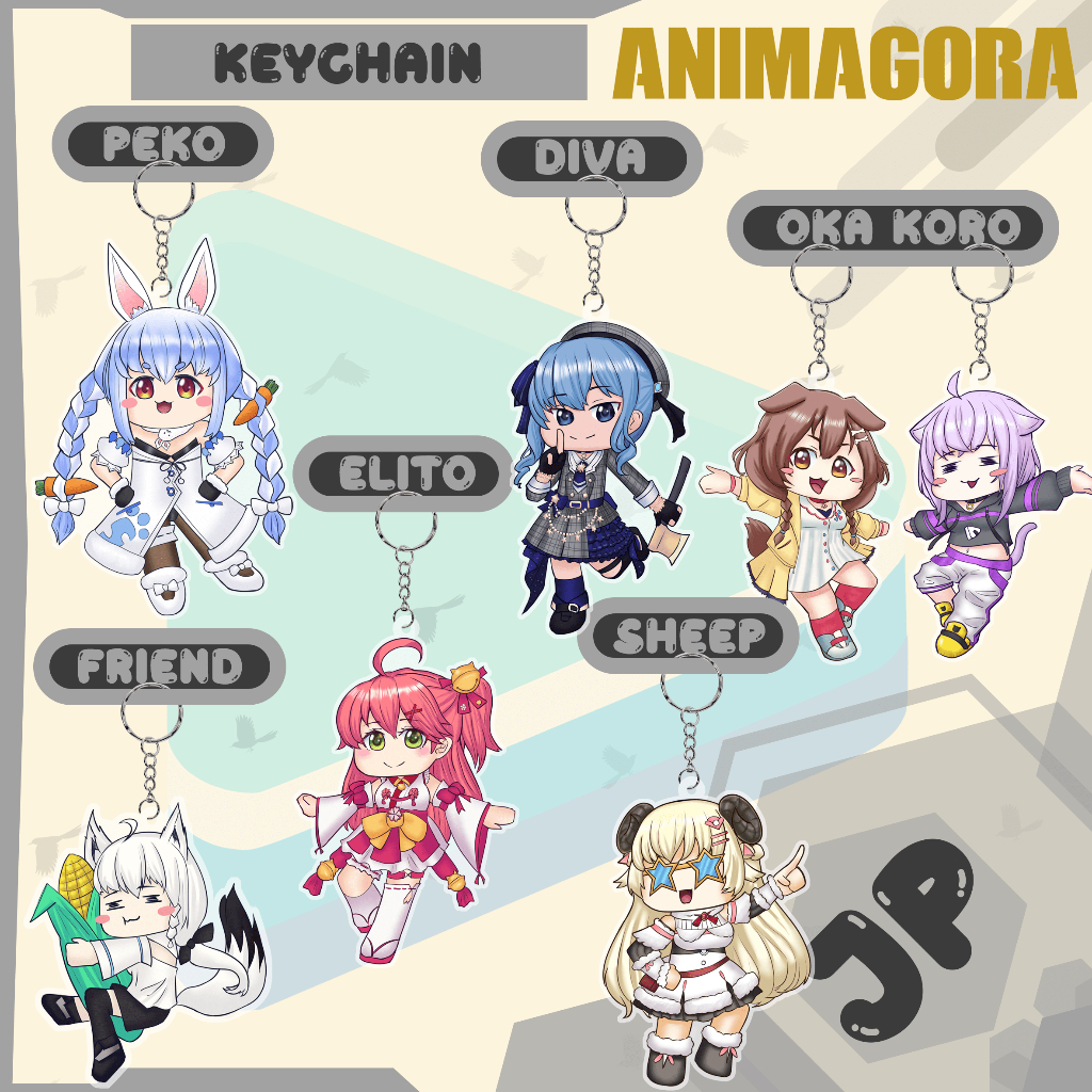 Hololive jp acrylic keychain
