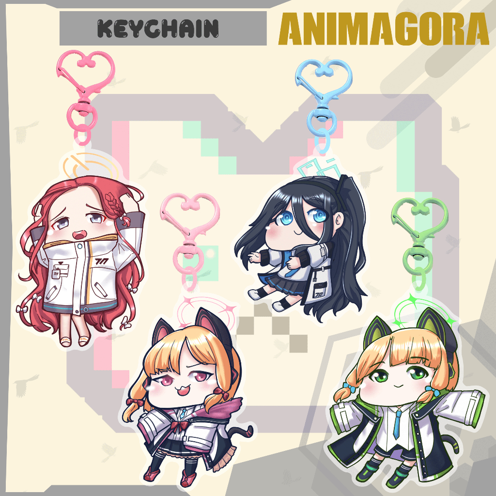 blue archive keychain