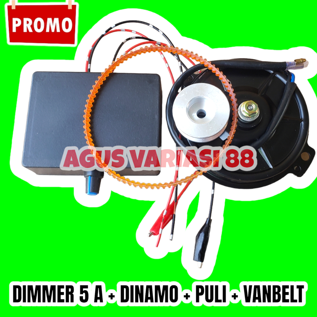 PAKET DIMMER DC 5A + DINAMO DC POKKA + PULI + VANBELT // DINAMO POKKA MESIN HARUM MANIS // DIMMER DC