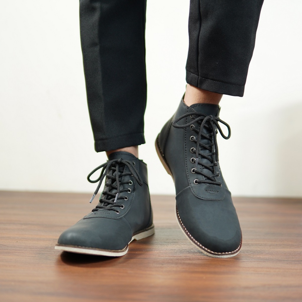 sepatu kickers bandit semi boots pria COKLAT HITAM