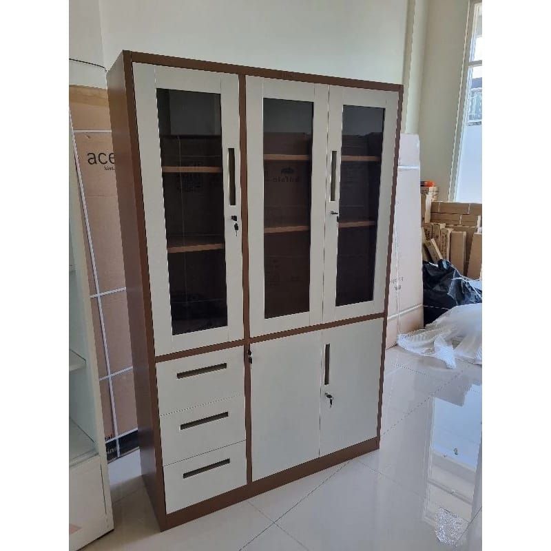LEMARI ARSIP BESI RAK ARSIP LOKER DRAWER DENGAN 2 LACI LEMARI BUKU RAK BUKU LEMARI HIAS RAK HIAS MOD