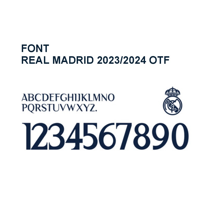 Font Jersey Real Madrid 2023/2024 OTF