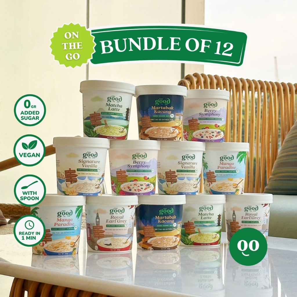 

[The Good Co.] Instant Oatmeal Cup + Spoon - BUNDLE OF 12