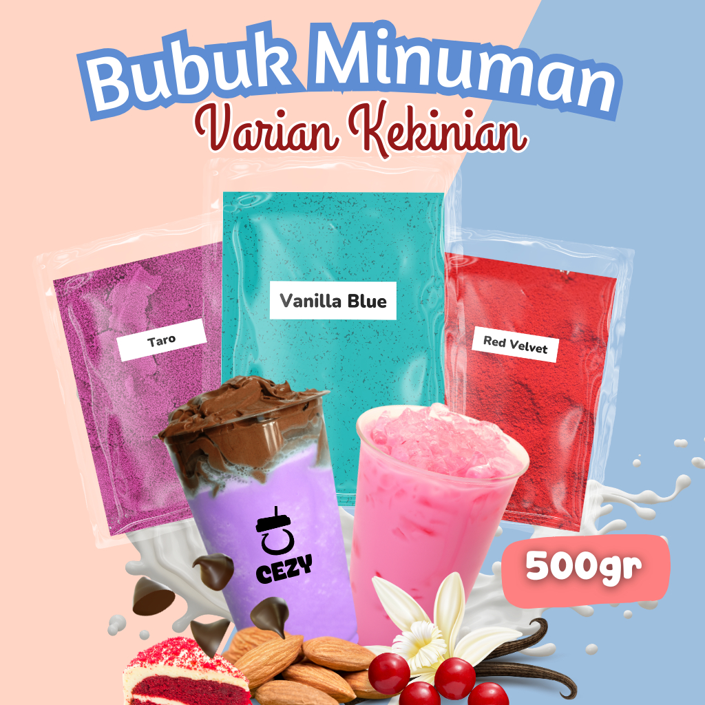 

Bubuk Minuman Rasa Kekinian 500gr Serbuk Minuman Aneka Rasa Bubuk Minuman Instan Boba Powder