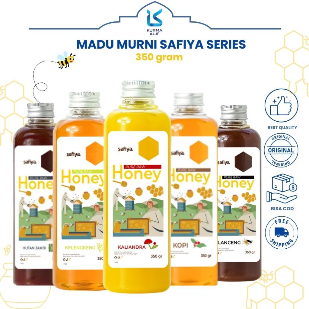 

Madu Murni Safiya 350 gram Madu Asli Pure Natural Raw Honey Herbal Premium