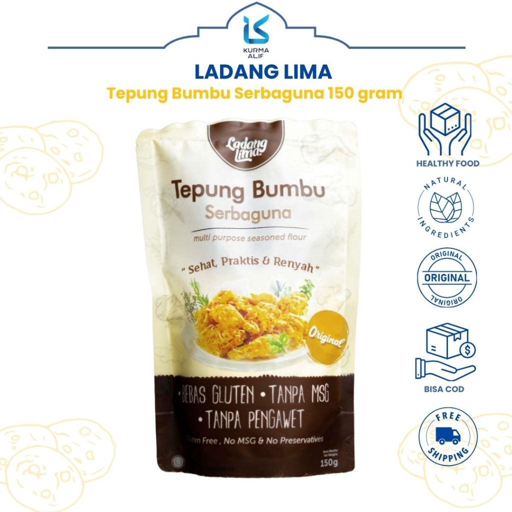 

Ladang Lima - Tepung Bumbu Sehat Serbaguna 150 gr
