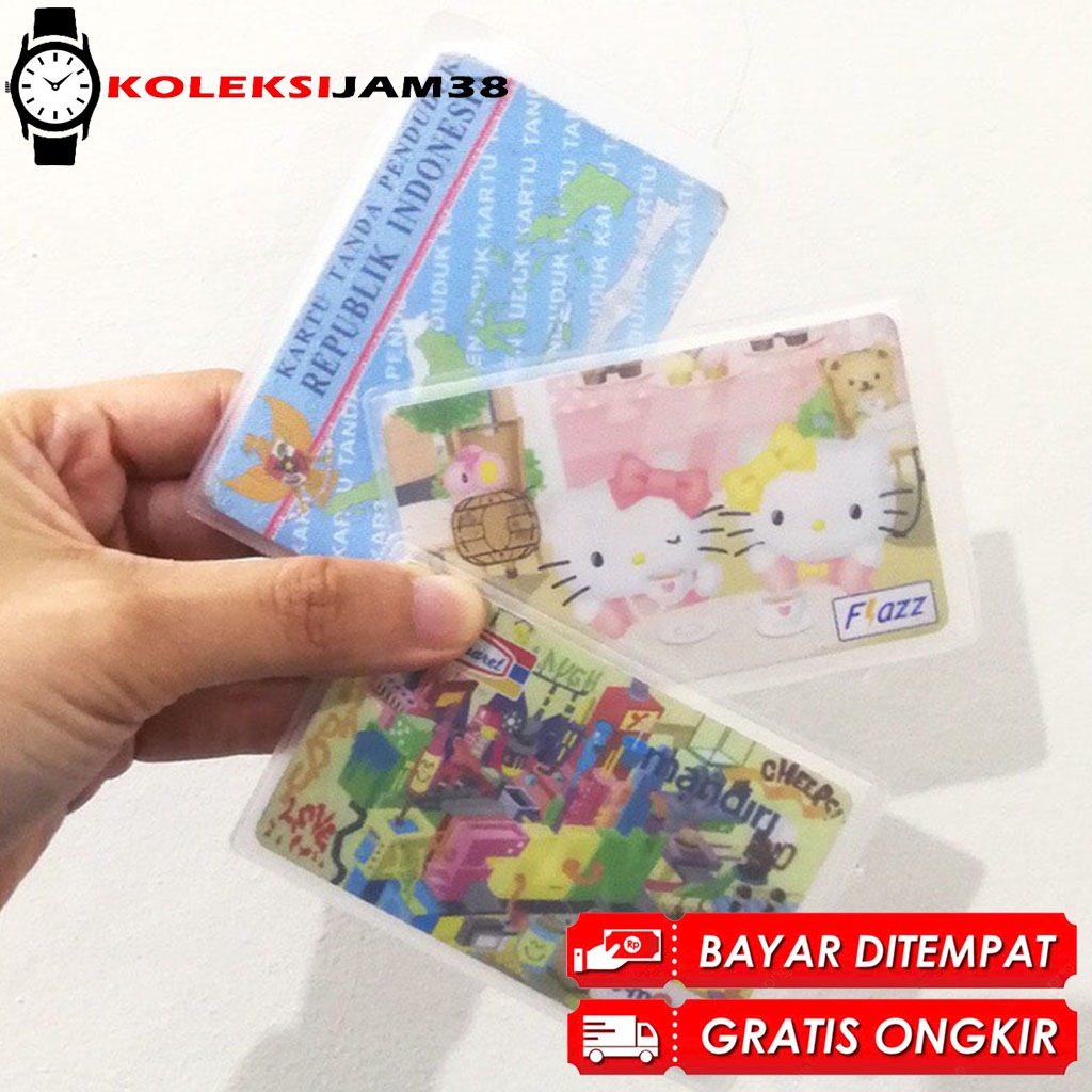 

BISA COD ! Sampul Kartu / Cover Plastik Kartu ATM SIM KTP FLAZZ / Murah Meriah Sampul Pelindung