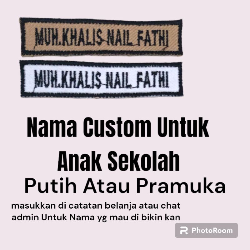 PAPAN NAMA SEKOLAH PUTIH PRAMUKA