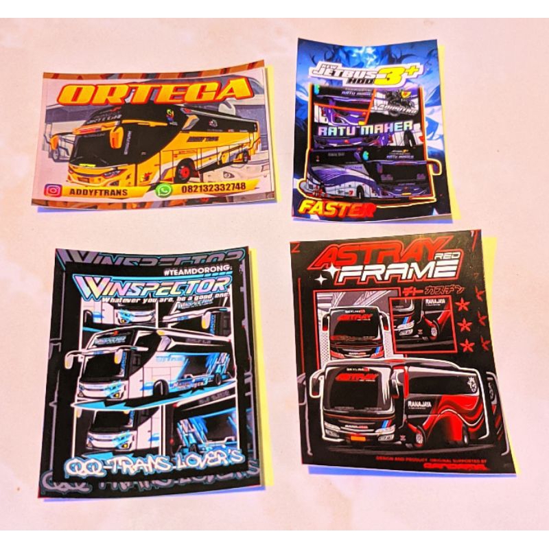 

COD Stiker Buss Paling Keren Original High Quality ( 35 Stiker + Bonus )