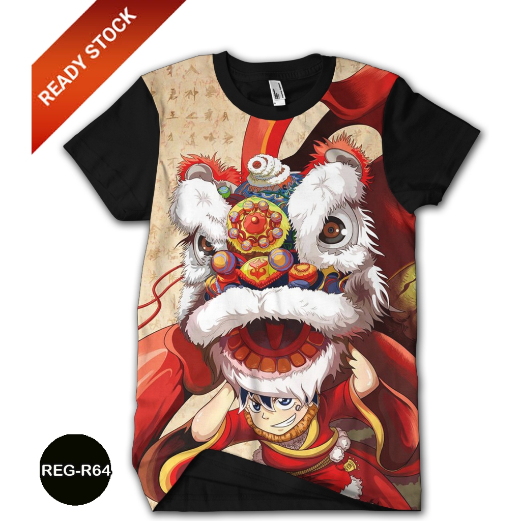 Kaos Barongsai DEWASA Baju Barongsai Lion Dance Anak Fashion Trendy